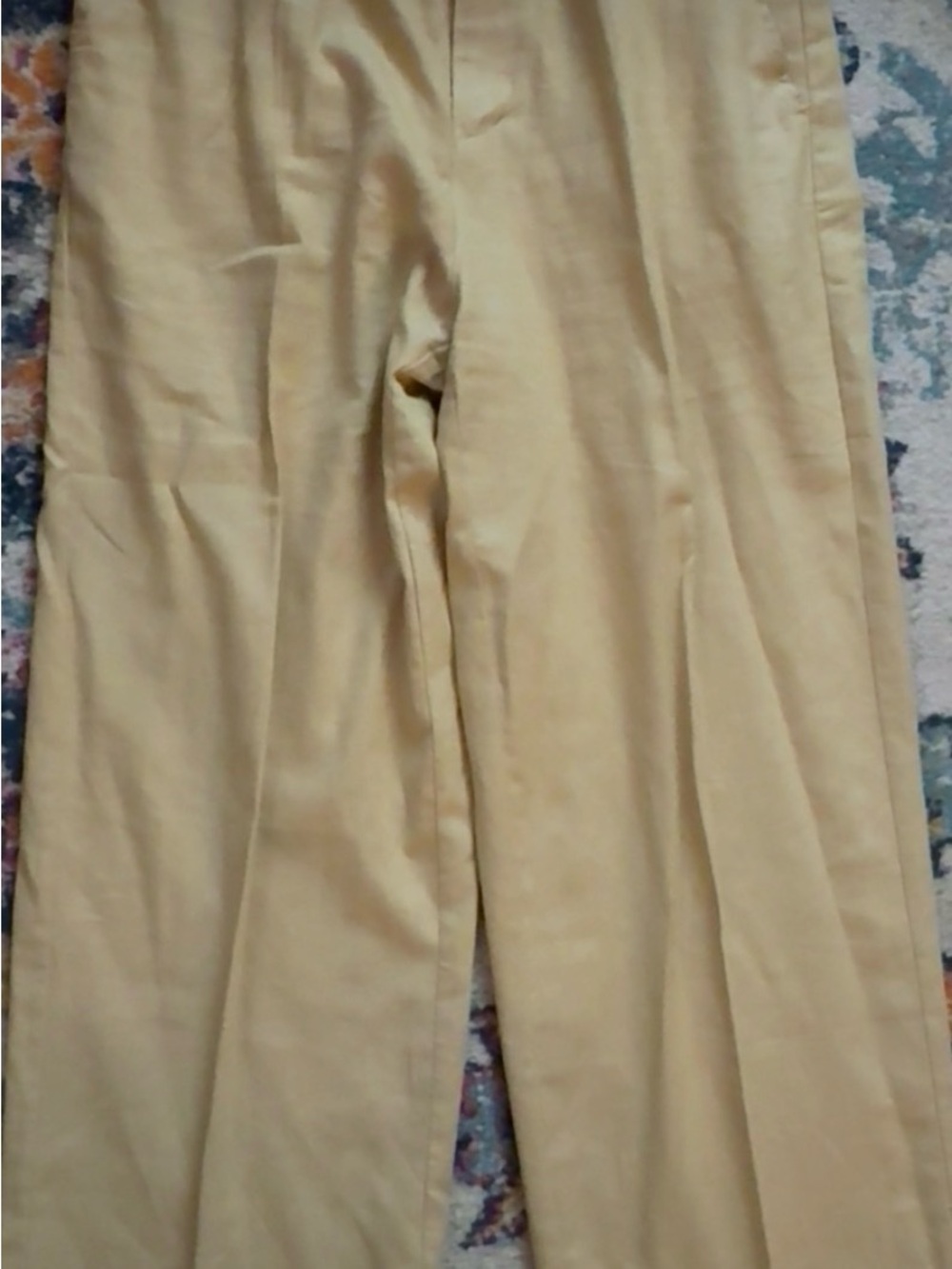 Pierre Garcia Classic Straight-Leg Khaki Pants linen/cotton